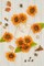 9PCS Artificial Orange Sunflowers – 5.9" Silk Flowers with Stems for Summer Home Decor, DIY Bouquets & Kitchen Centerpieces